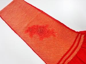 正絹　振袖用　レース絞り帯揚げ